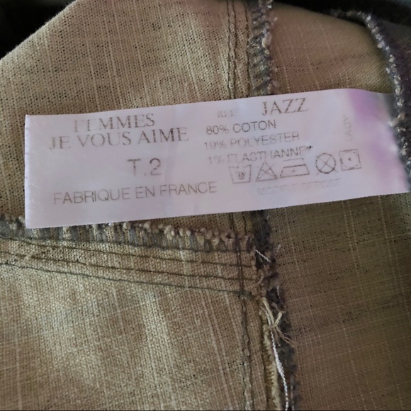 Made in France 100% cotton asymmetrical skirt - Picture 3 of 3